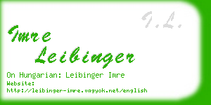 imre leibinger business card